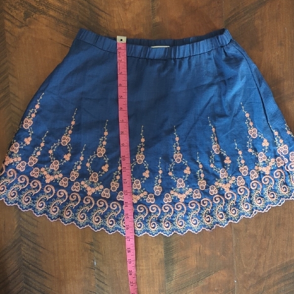 Embroidered Blue Skirt - Picture 8 of 8
